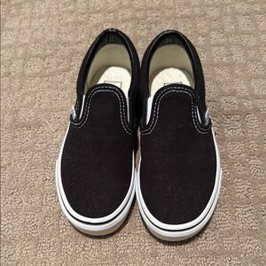 Kids Black Slip-On Shoes